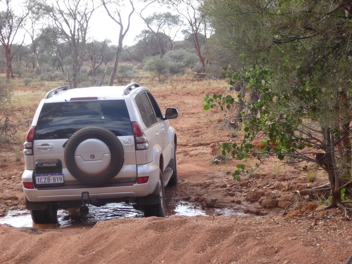 Tackling water crossings on remote desert tracks