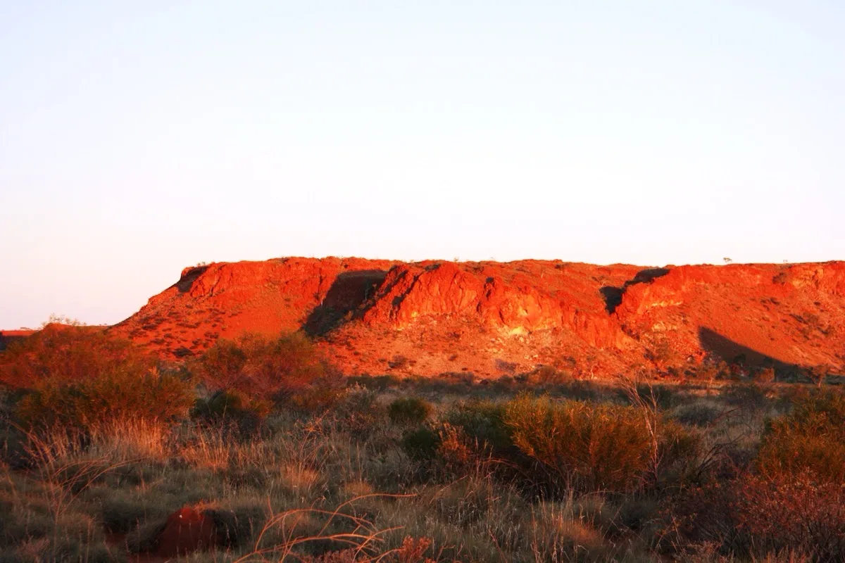Golden hour sets the outback ablaze in spectacular color