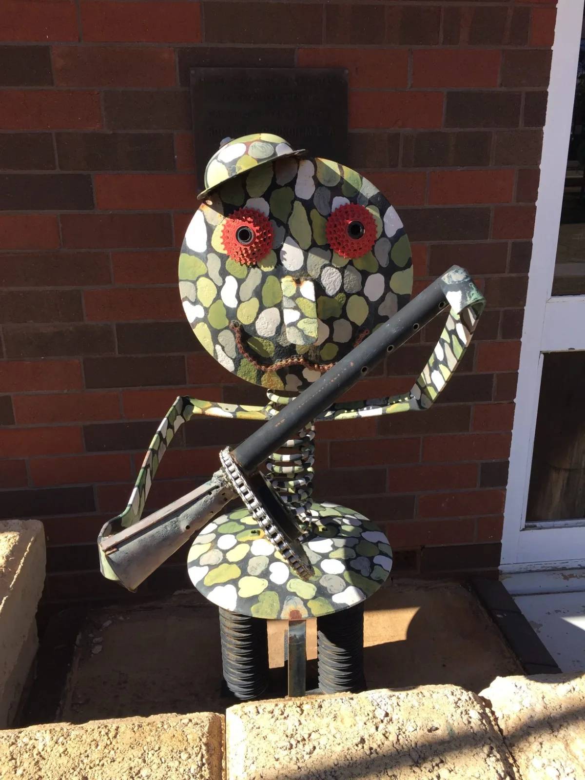Quirky mosaic musician welcomes visitors to Bruce Rock