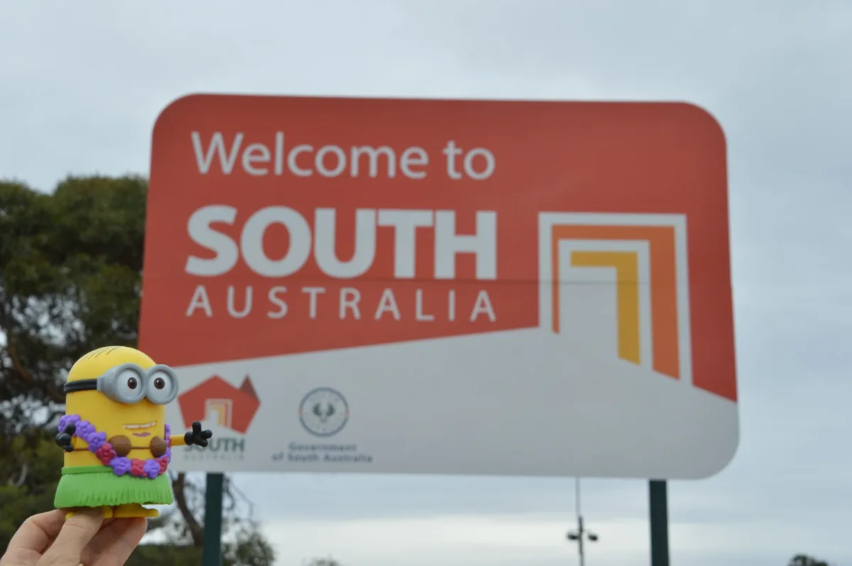 Our travel buddy celebrates entering South Australia