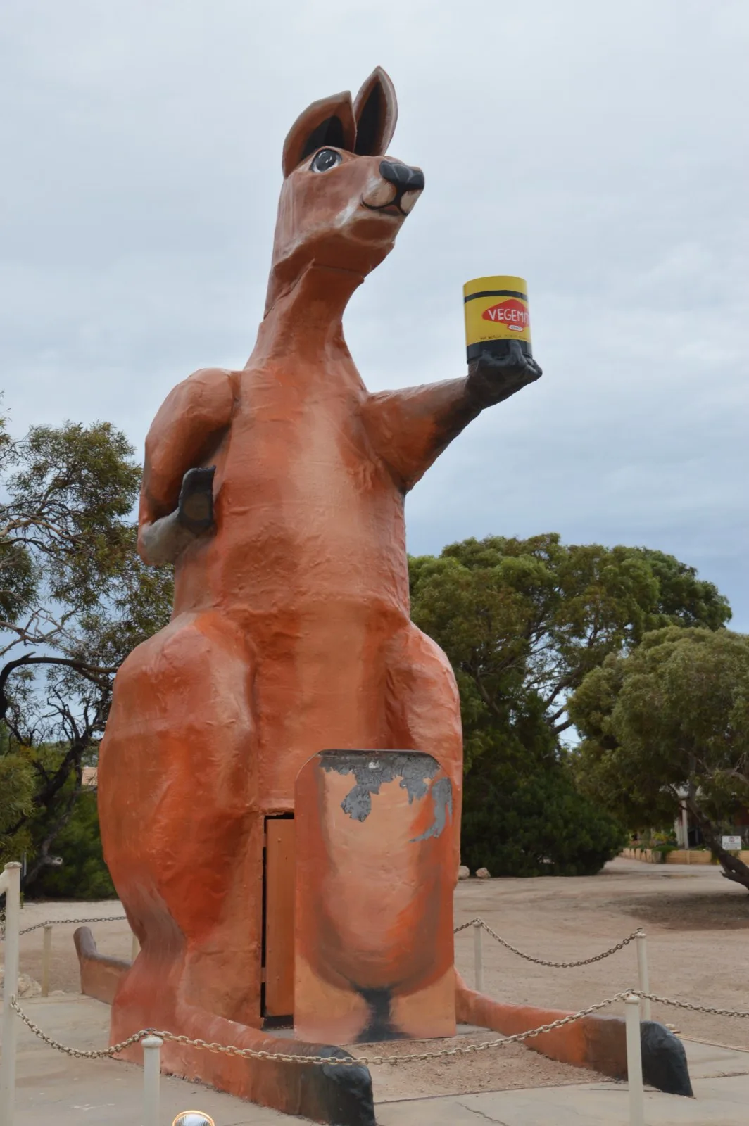 Giant kangaroo with Vegemite celebrates quintessential Australian icons