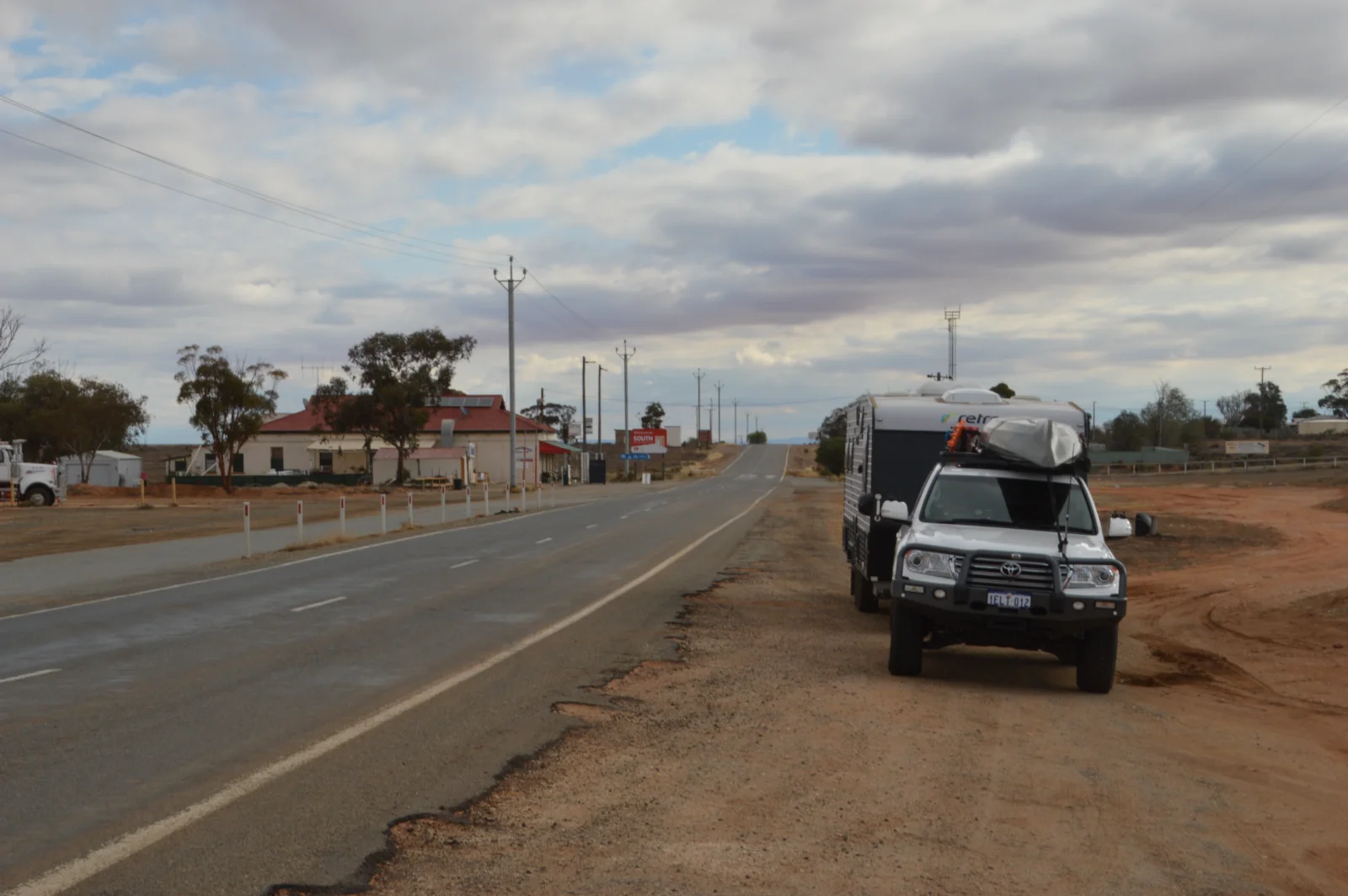 Remote outback town stop along the highway