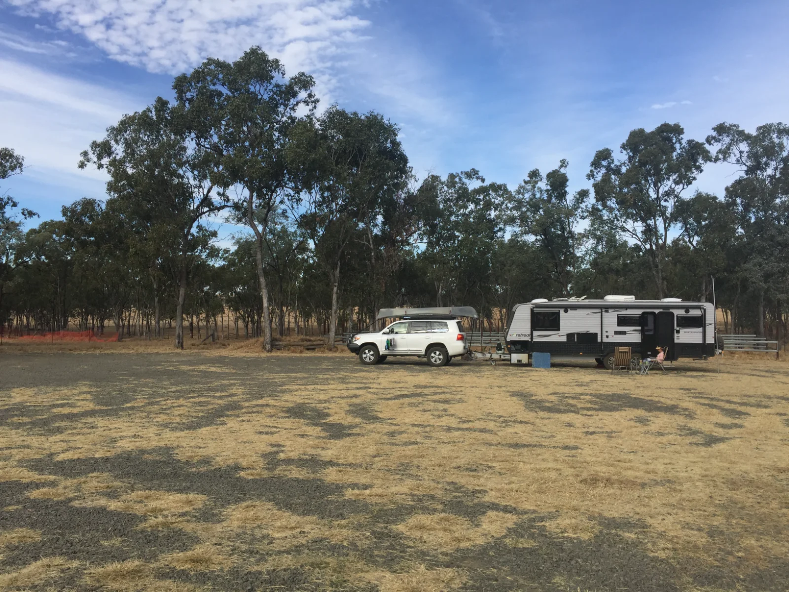 Bush camping serenity among the gum trees