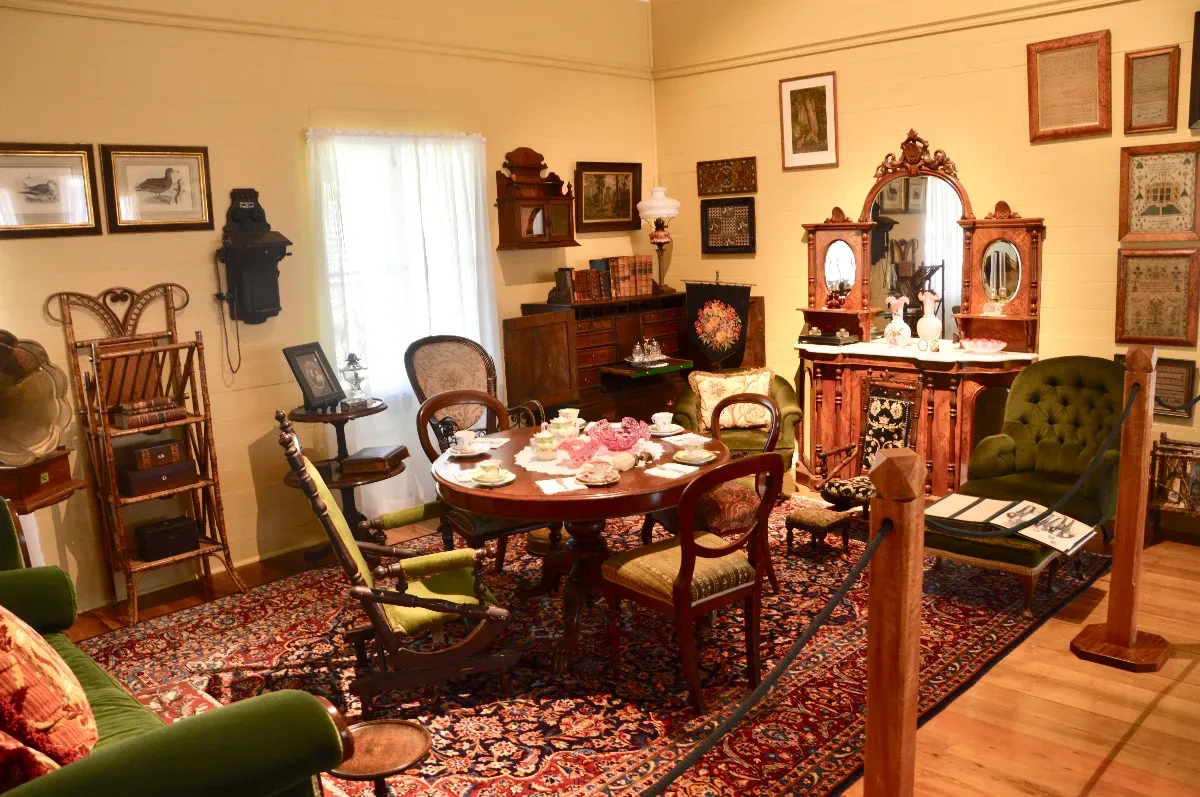 Inside Herberton House is a beautiful tea setting.