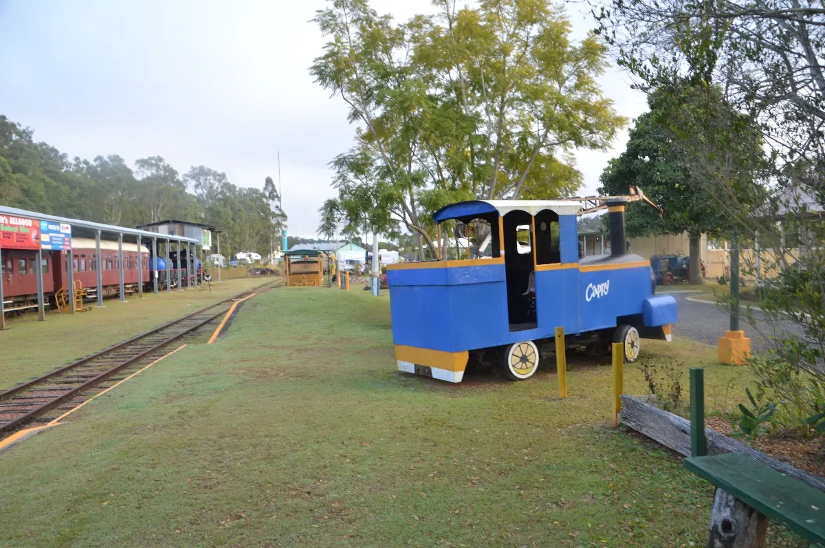 A miniature train at the Ravenshoe Railway.