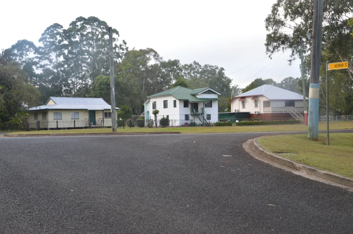 Classic Queenslander houses on Norman Street, Ravenshoe.