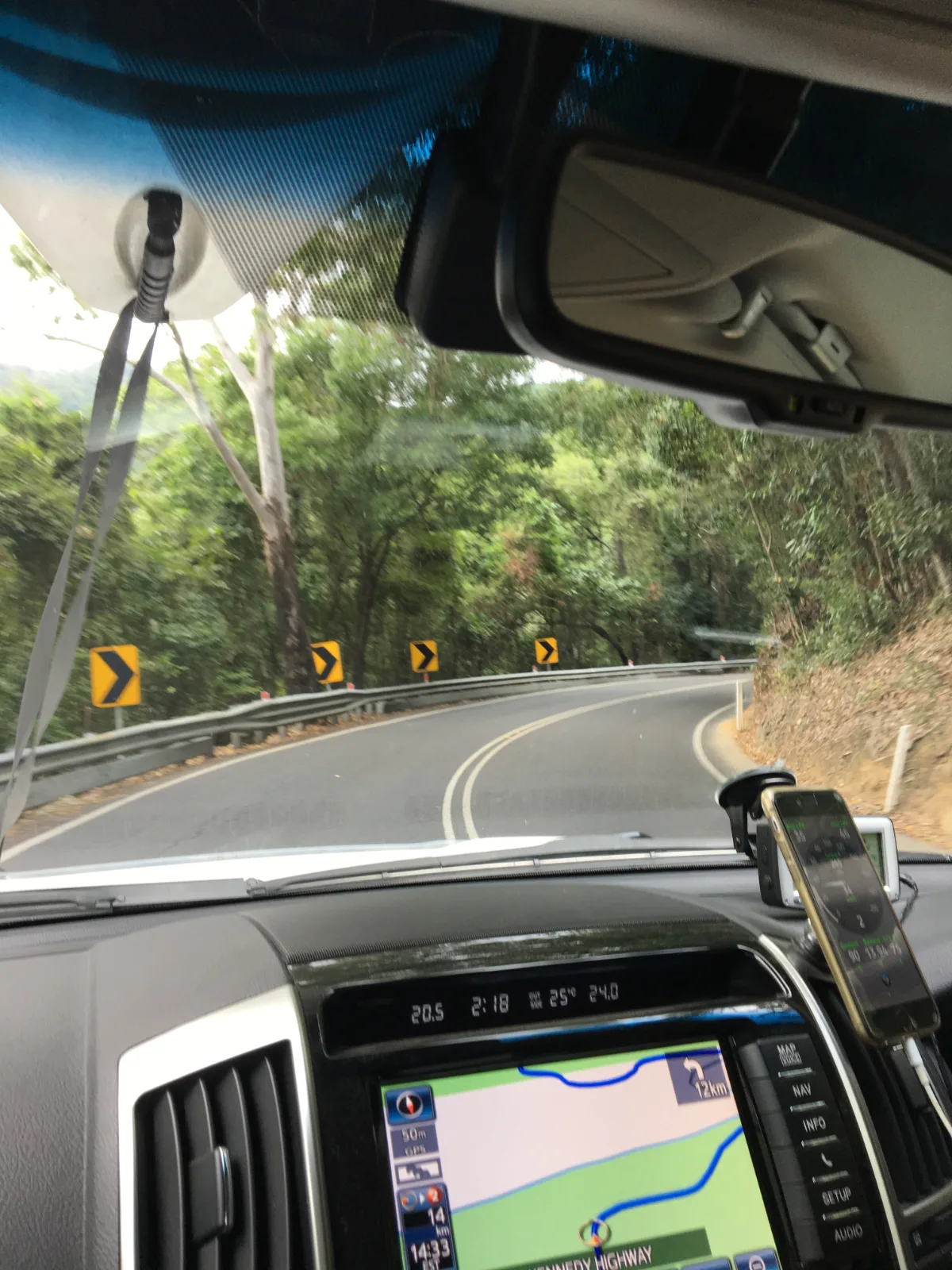 The winding road leading up into the Atherton Tablelands near Kuranda.