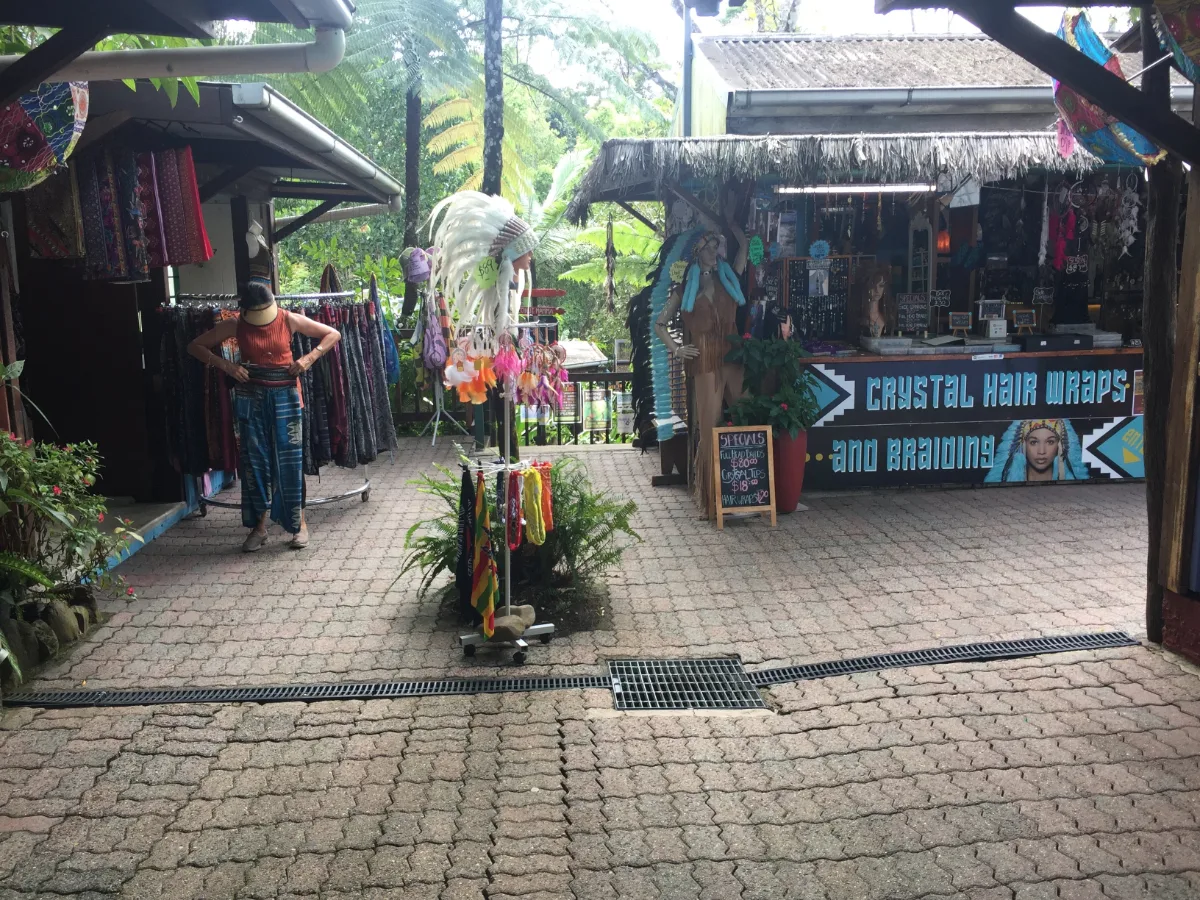 The Kuranda Markets offered an eclectic mix of handcrafted goods and tourist souvenirs. Something for everyone, perhaps?