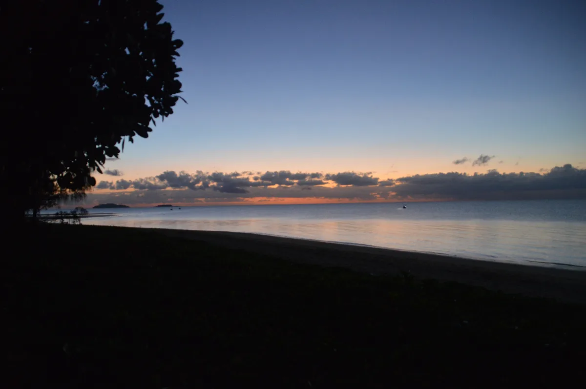 Dawn paints the sky over Kurramine Beach, a promise of another peaceful day.