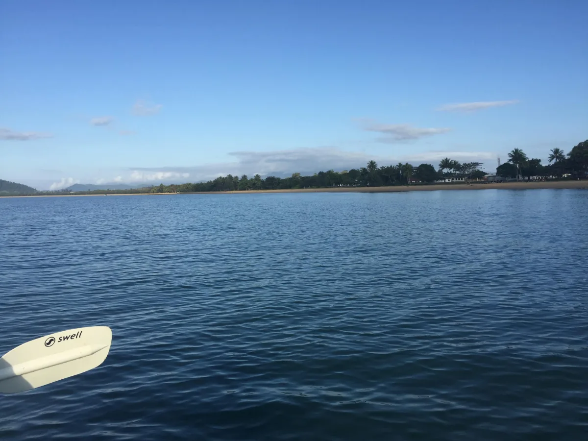 Peaceful paddling in the Coral Sea.