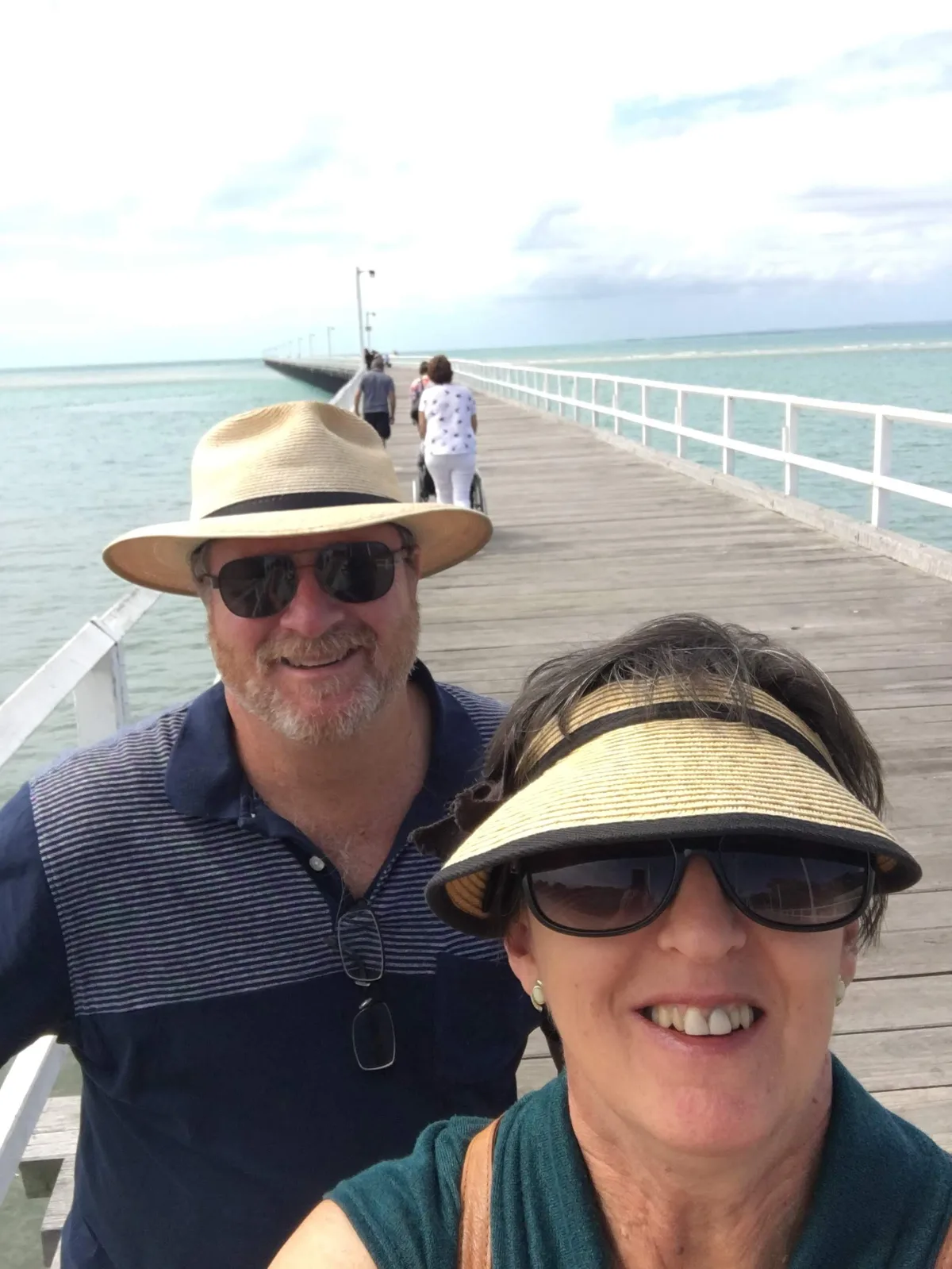 A sunny day for a selfie on the Urangan pier.