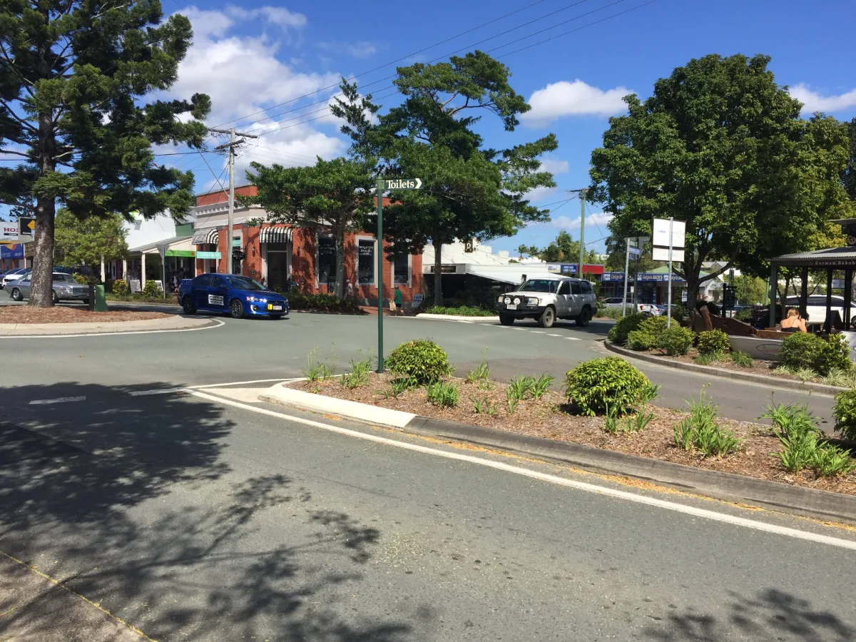 Even the main intersection exudes a sense of calm in Cooroy.