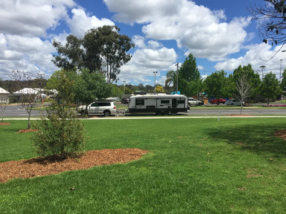 Our rig, hitched and ready, poised for the long haul west out of Crows Nest.