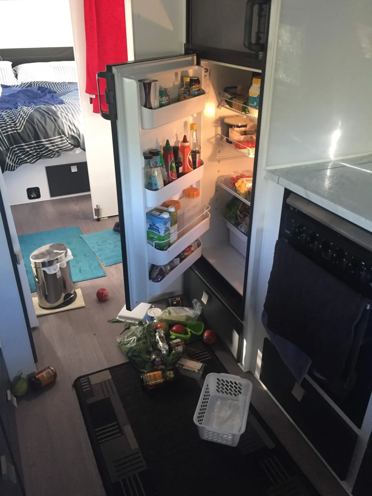 The aftermath of the great fridge door debacle. A stark reminder of the importance of double-checking *everything*.