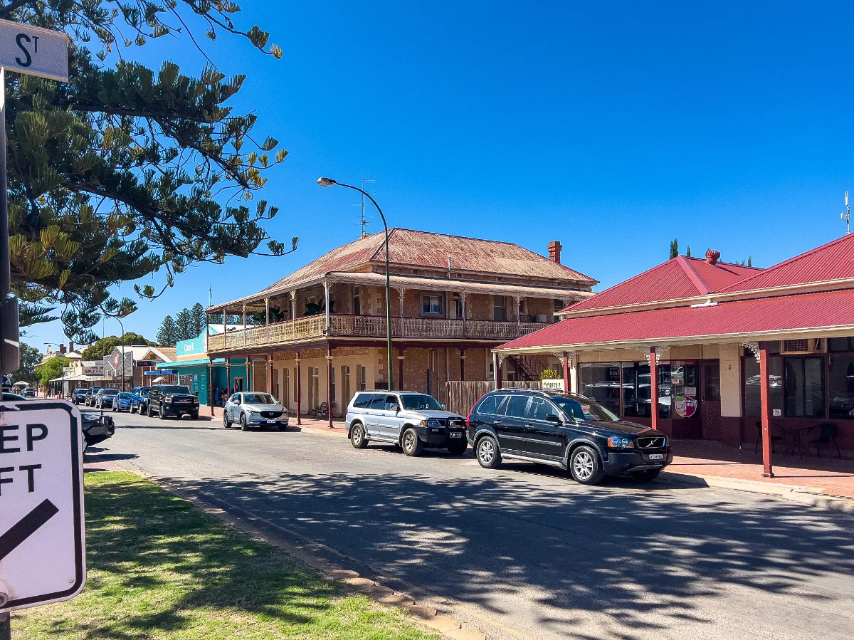 Another historic building on the quiet Cowell streets.