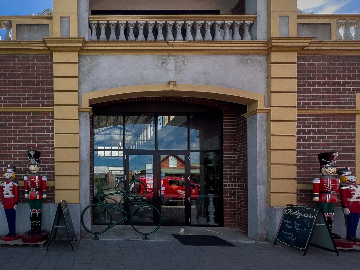 The exterior of Reliquaire in Latrobe, a promise of the wonders within.