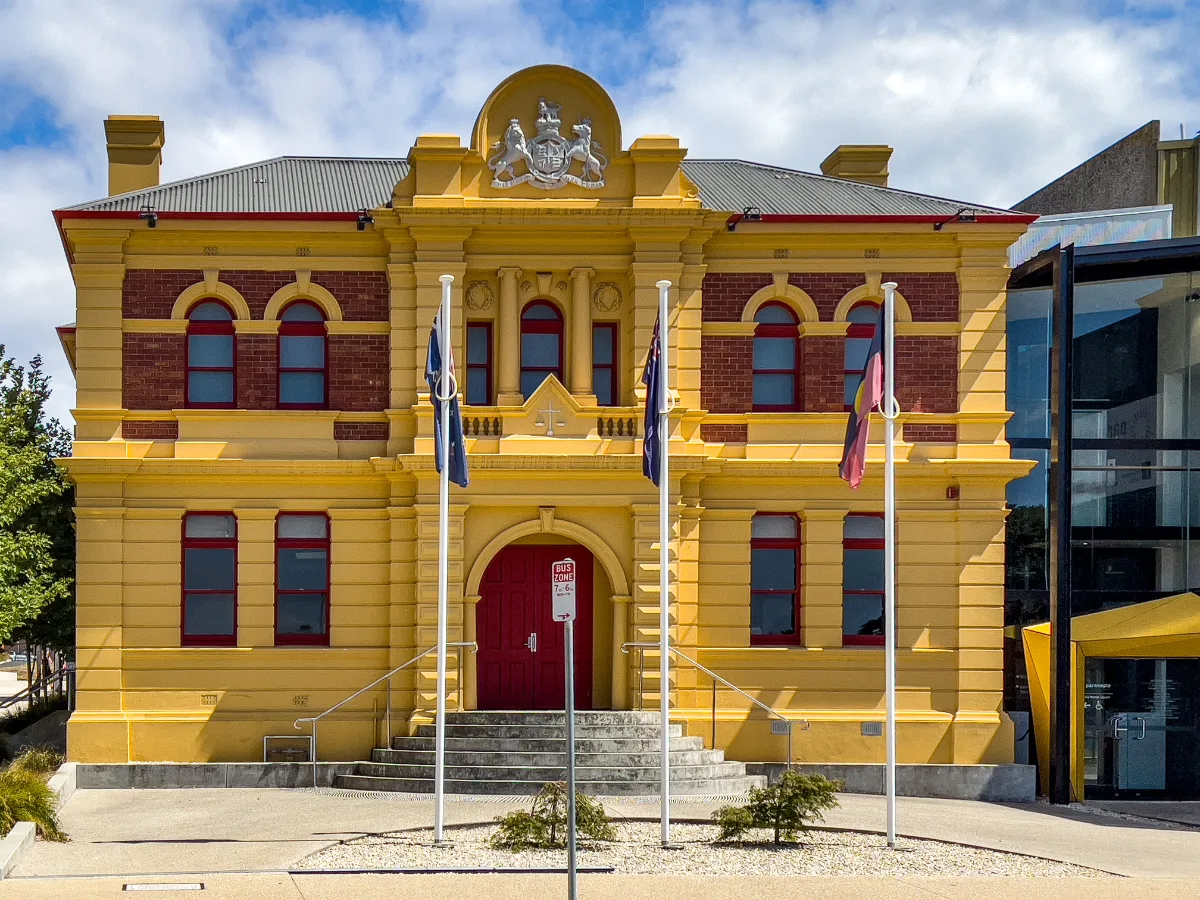 The Devonport Town Hall, a striking example of the town's historical architecture.