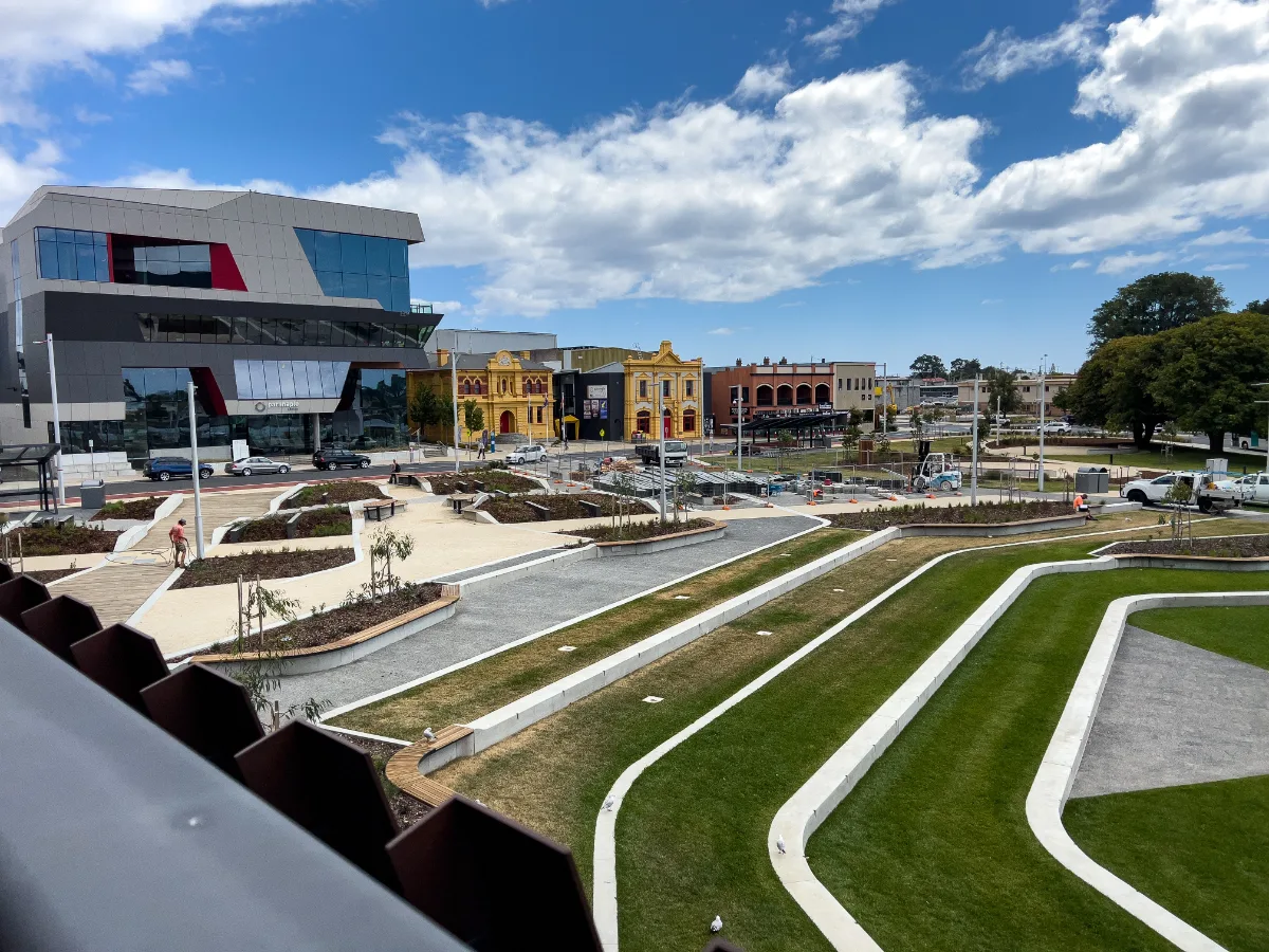 A view of Devonport, showcasing the blend of old and new buildings.