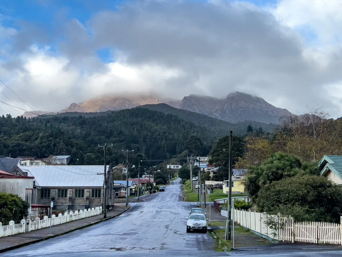 The clouds finally breaking as we looked down into the valley of Queenstown.