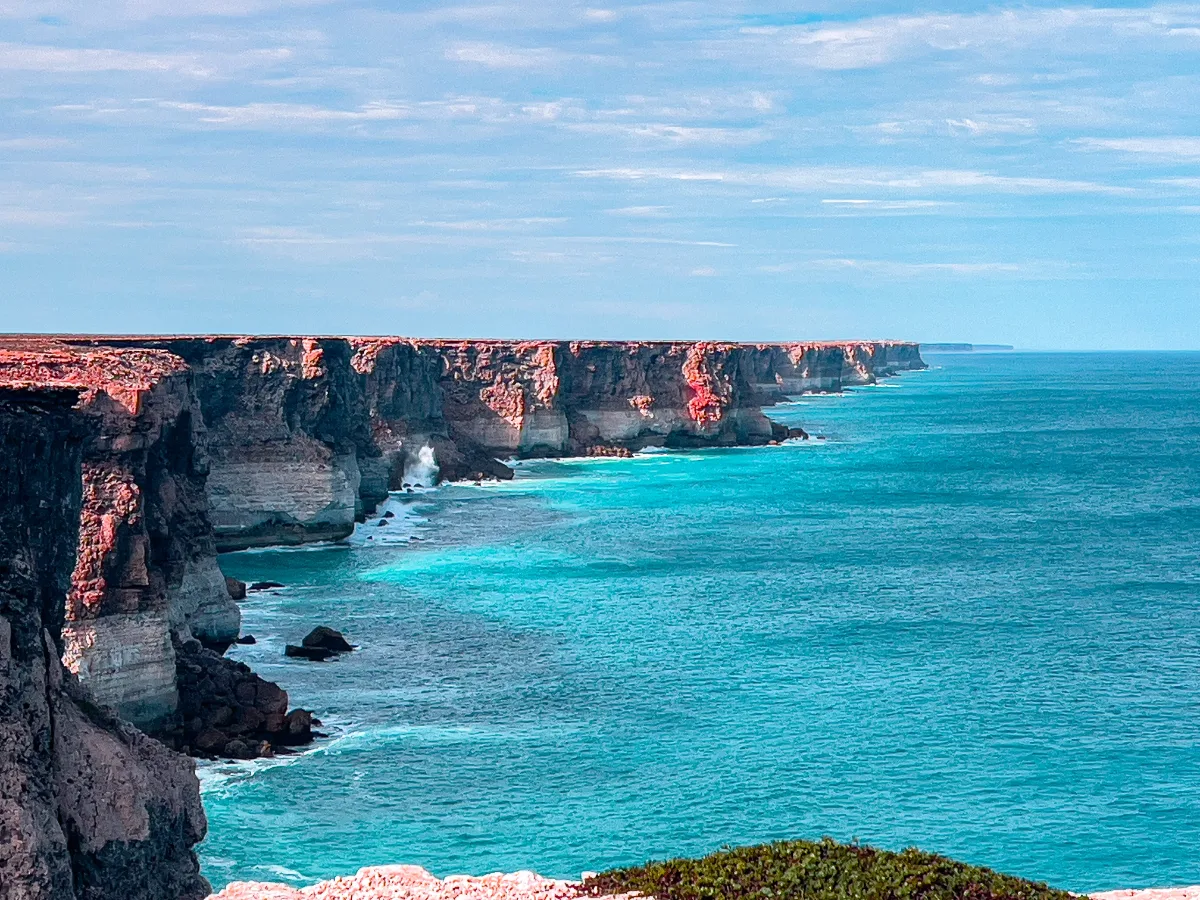 The rugged coastline of the Nullarbor reveals a dramatic meeting of outback and ocean, carved by millennia of wind and wave.