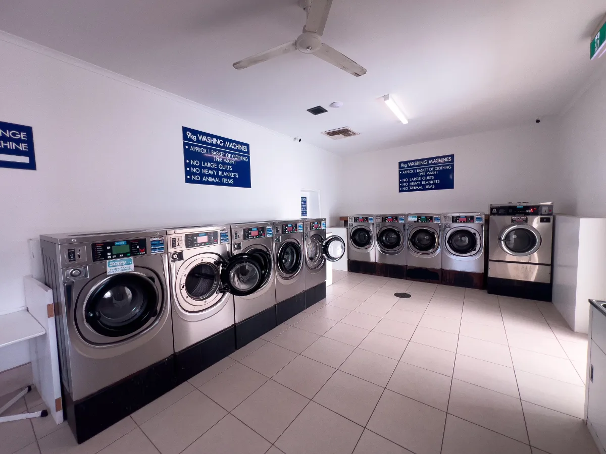 The never-ending story of laundry on the road. Port Augusta's facilities came to the rescue.