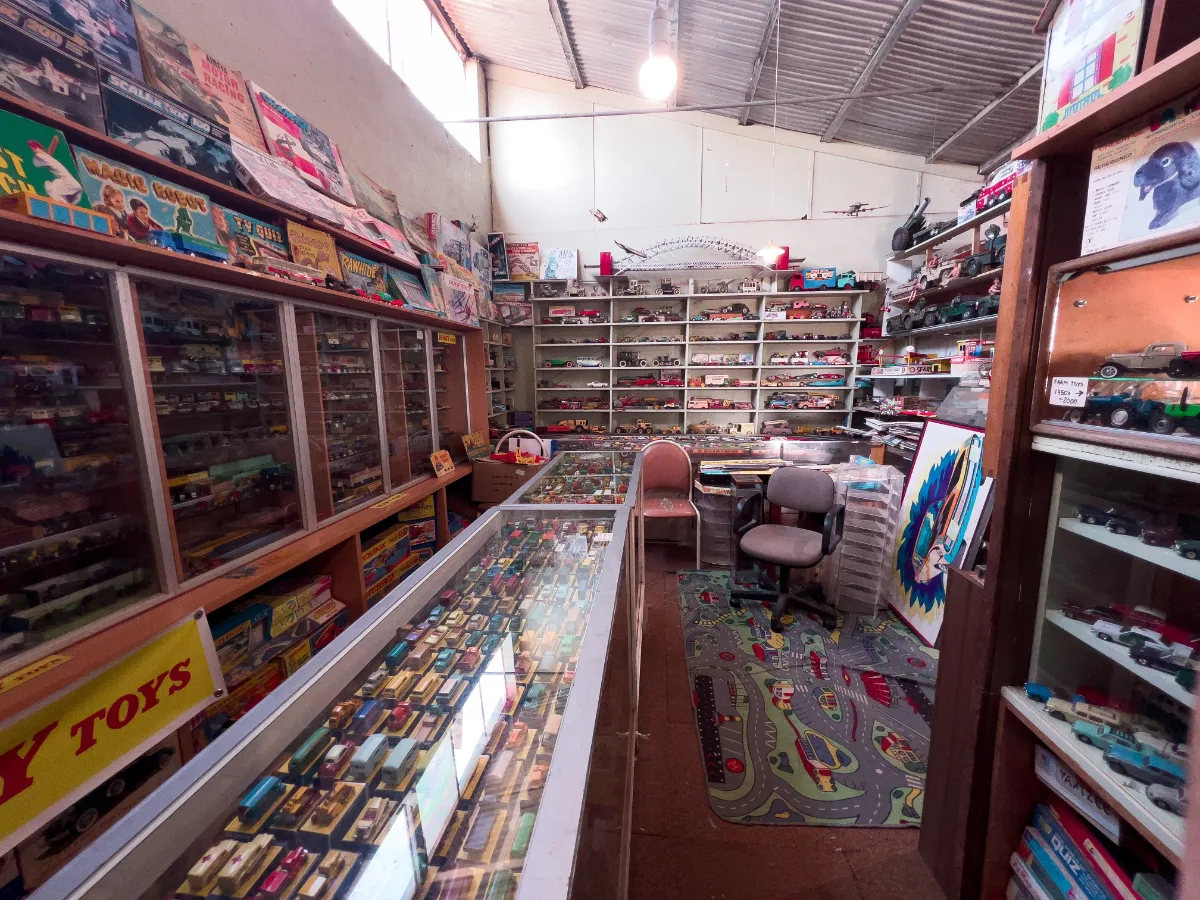 A small part of the extensive collection of toy vehicles at the Wilmington Toy Museum.