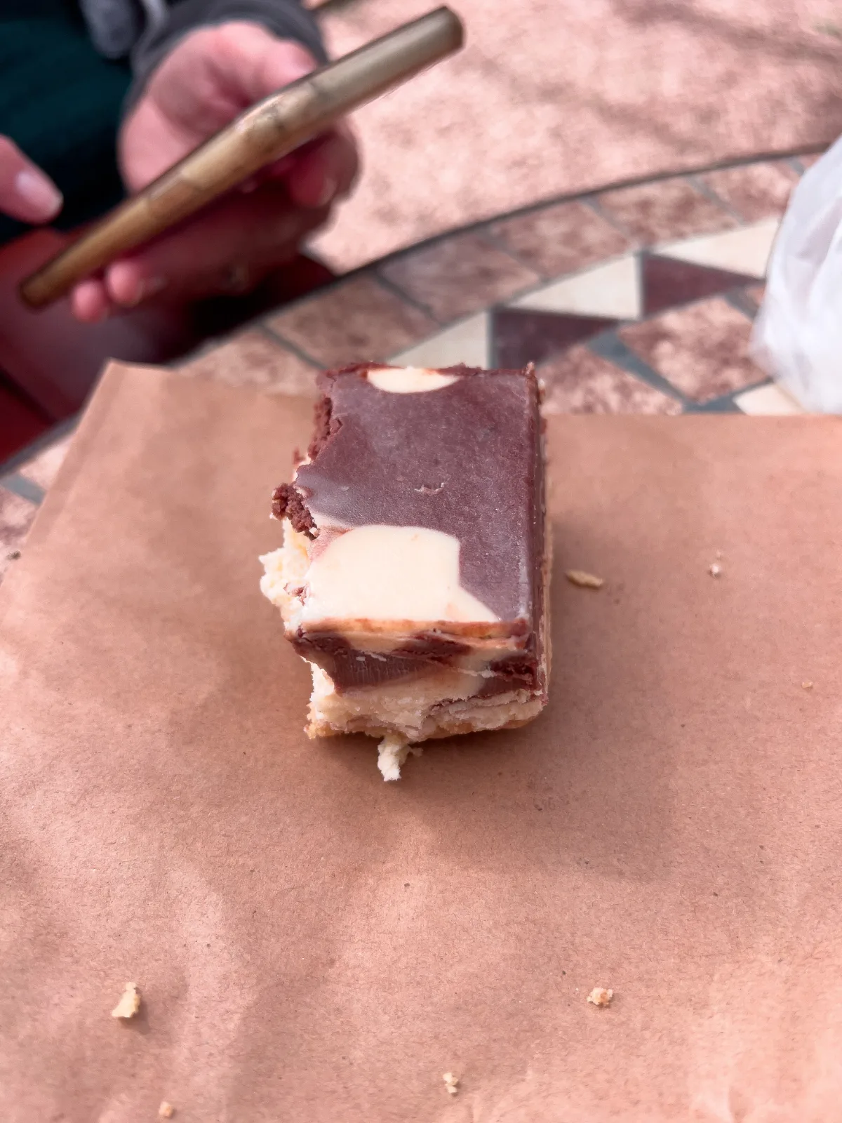 Stone Hut Bakery's Chocolate Slice – absolutely worth the stop!