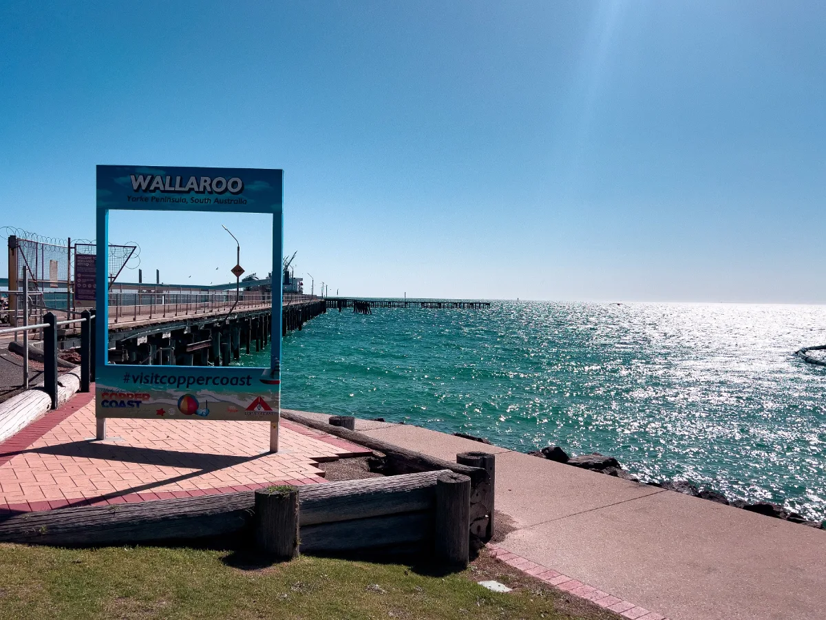 Framing the perfect Copper Coast view in Wallaroo, South Australia, wind or no wind.