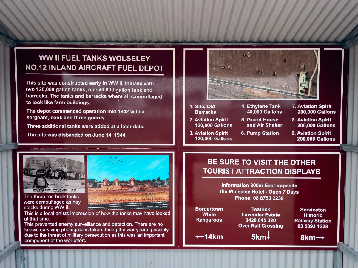 A WWII fuel depot disguised as a farm, a reminder of Wolseley's hidden wartime contribution.
