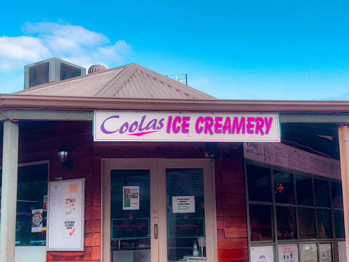 Coolas Ice Creamery beckoned from the main street of Halls Gap.