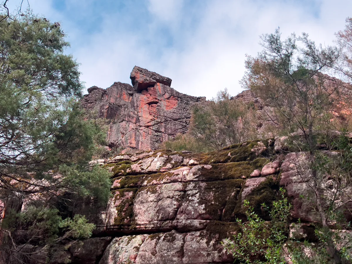 Weathering has created unique colours in the Grampians rock formations.