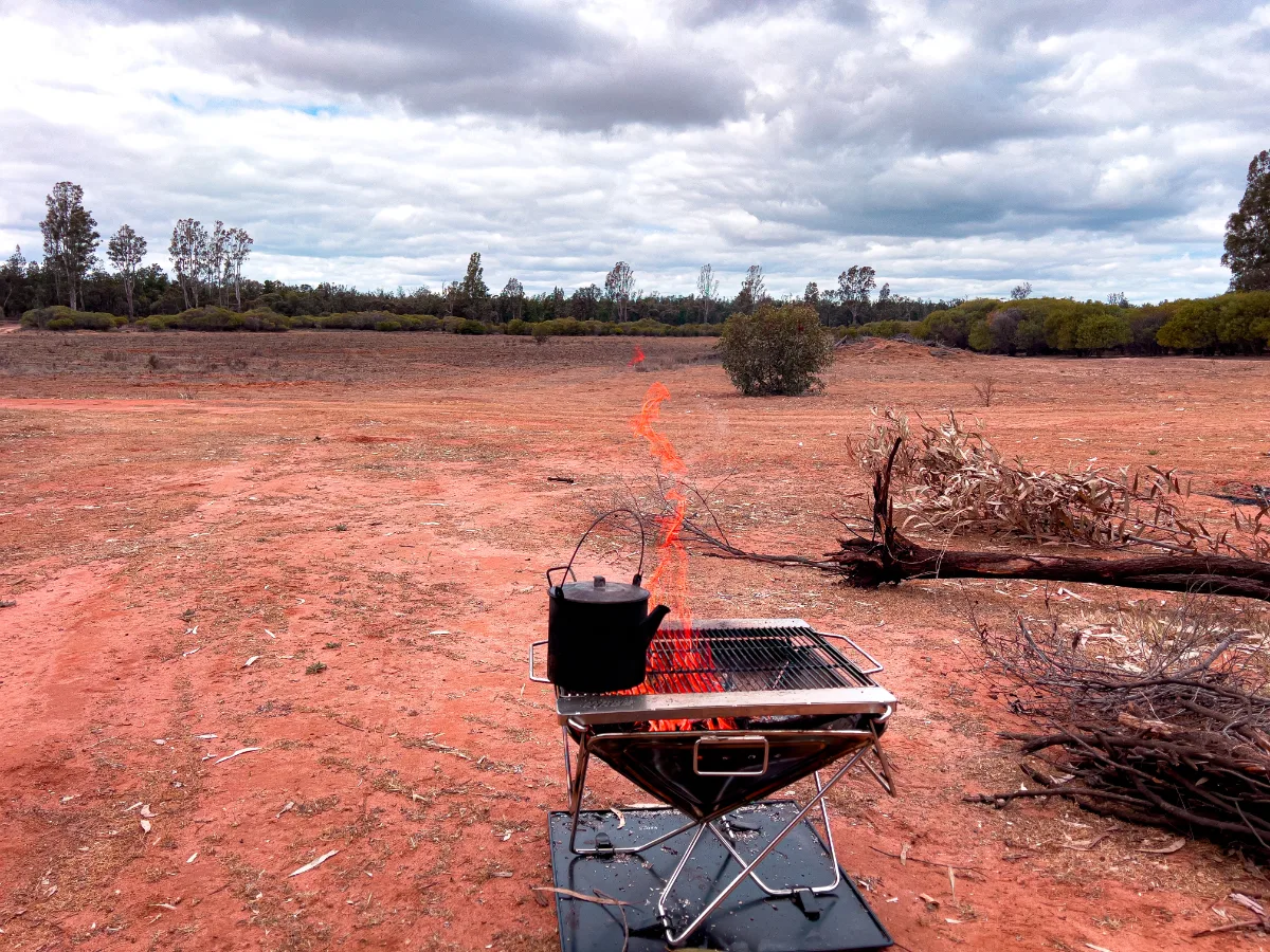 Nothing beats a cuppa brewed over an open fire in the Australian bush.