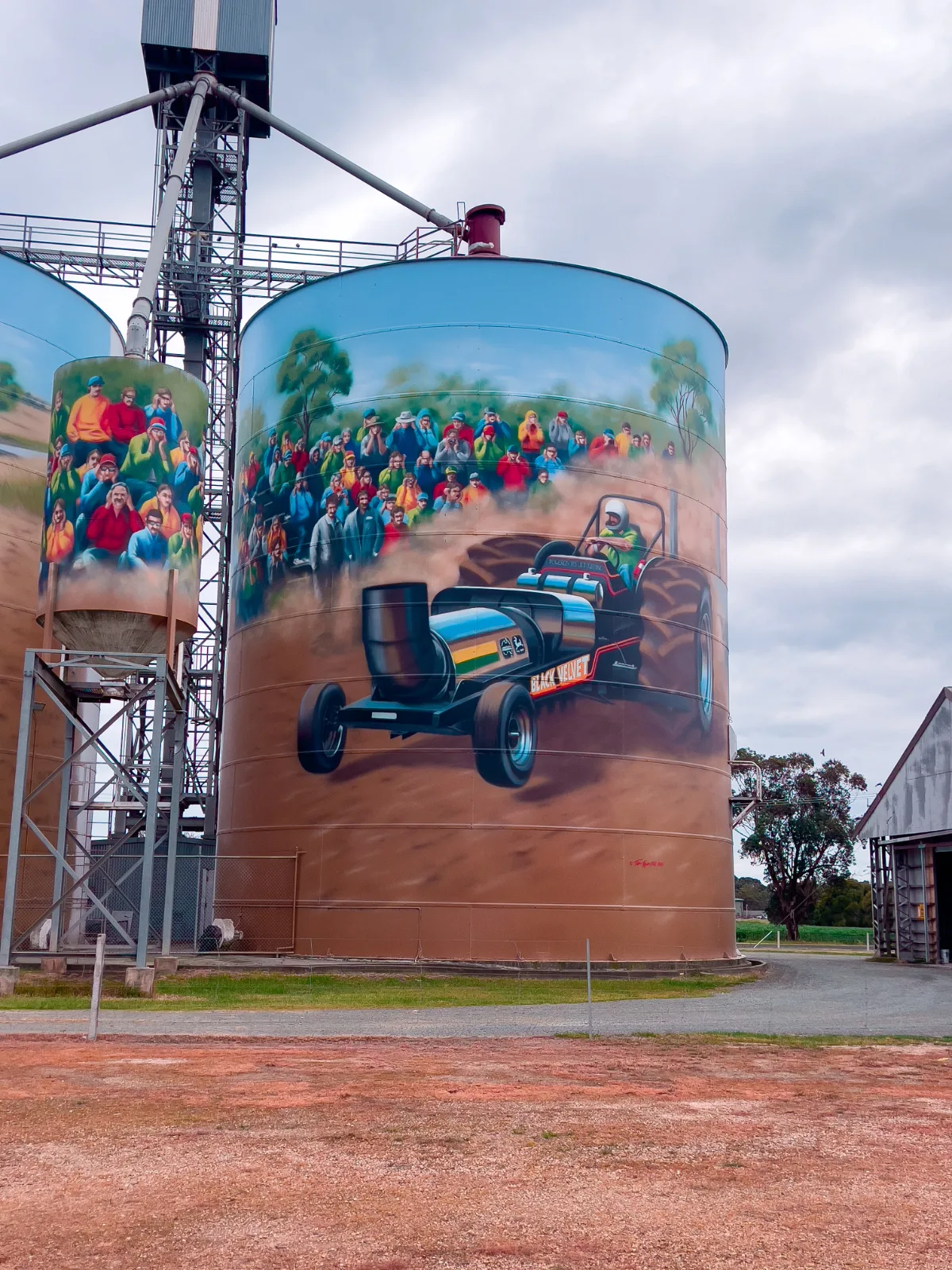 A dynamic depiction of a racing tractor, capturing the thrill and excitement of the sport on a grand scale.