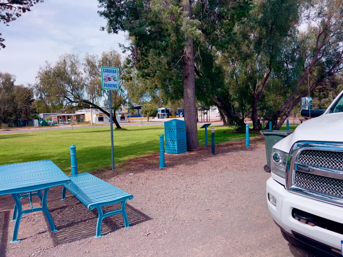 Ample parking is provided, even for those of us with larger vehicles.