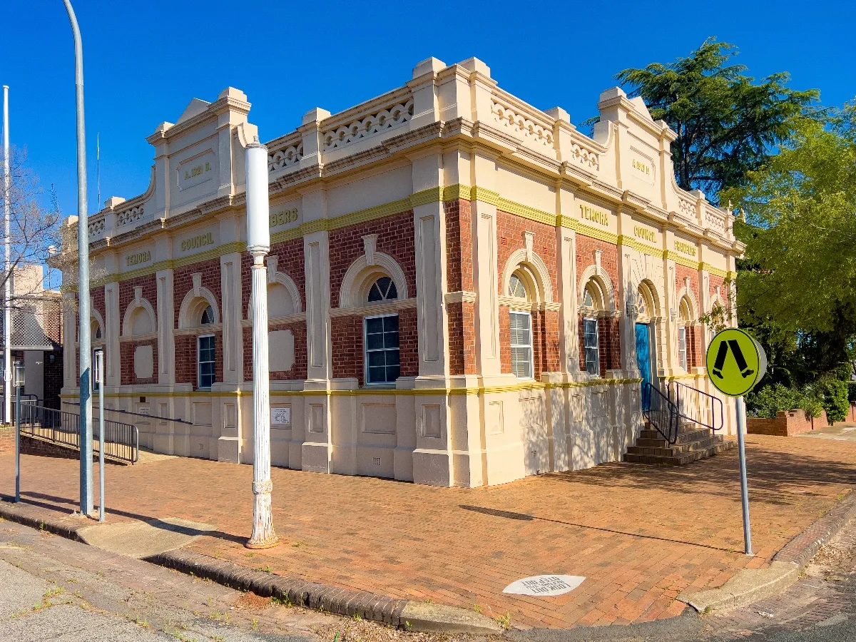The historic Council Chambers, a testament to Temora's architectural heritage.