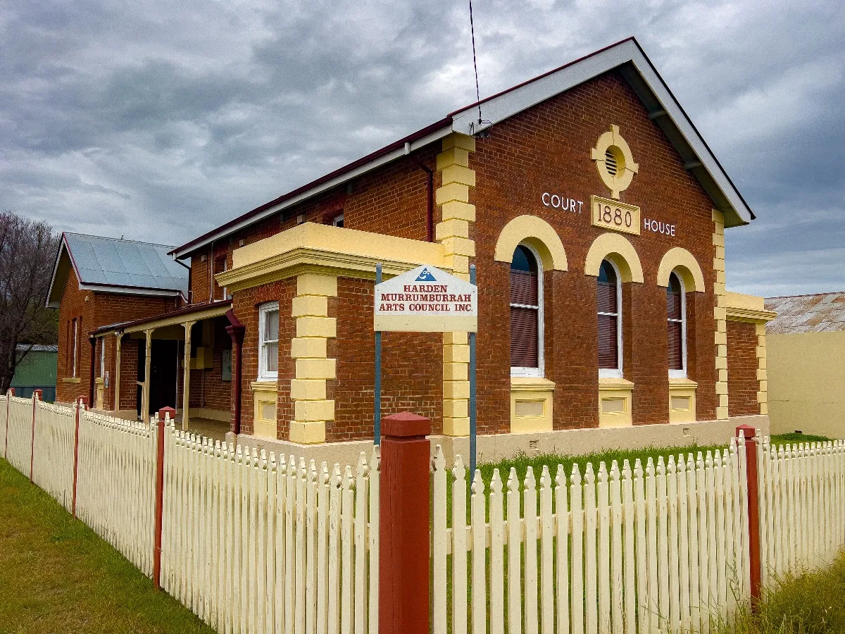 The 1880 Court House now houses the Harden Murrumburrah Arts Council.