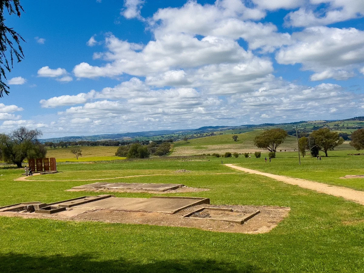 The grounds of the former Cowra Prisoner of War Camp, a place of somber reflection.