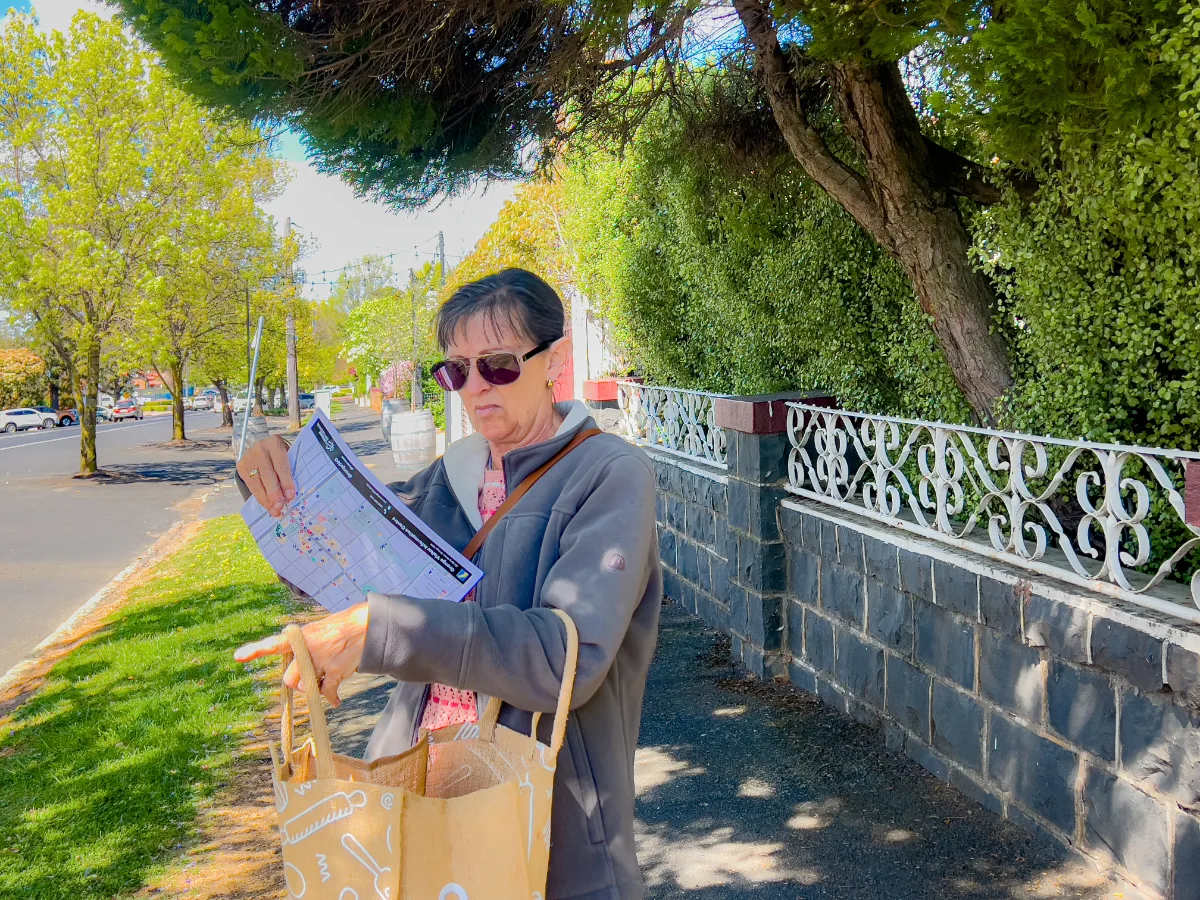 Navigating the streets of Orange, trying to make the most of our unexpected detour.