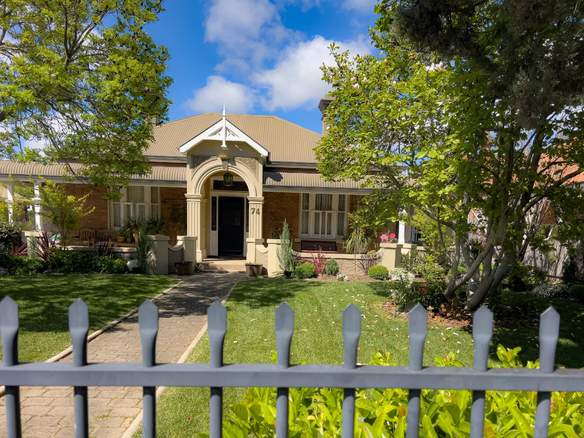 A well-maintained historic home in Orange, showcasing the town's pride in its heritage.