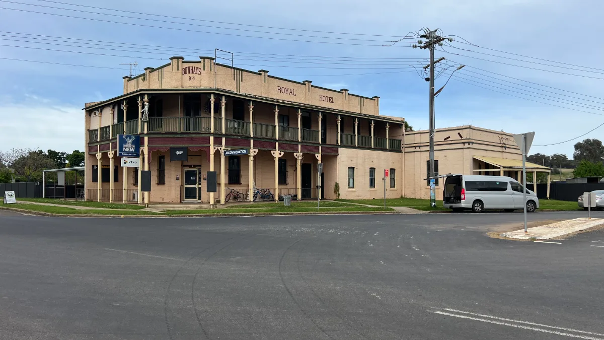 The Royal Hotel in Cumnock. We wonder if it has themed rooms based on the local