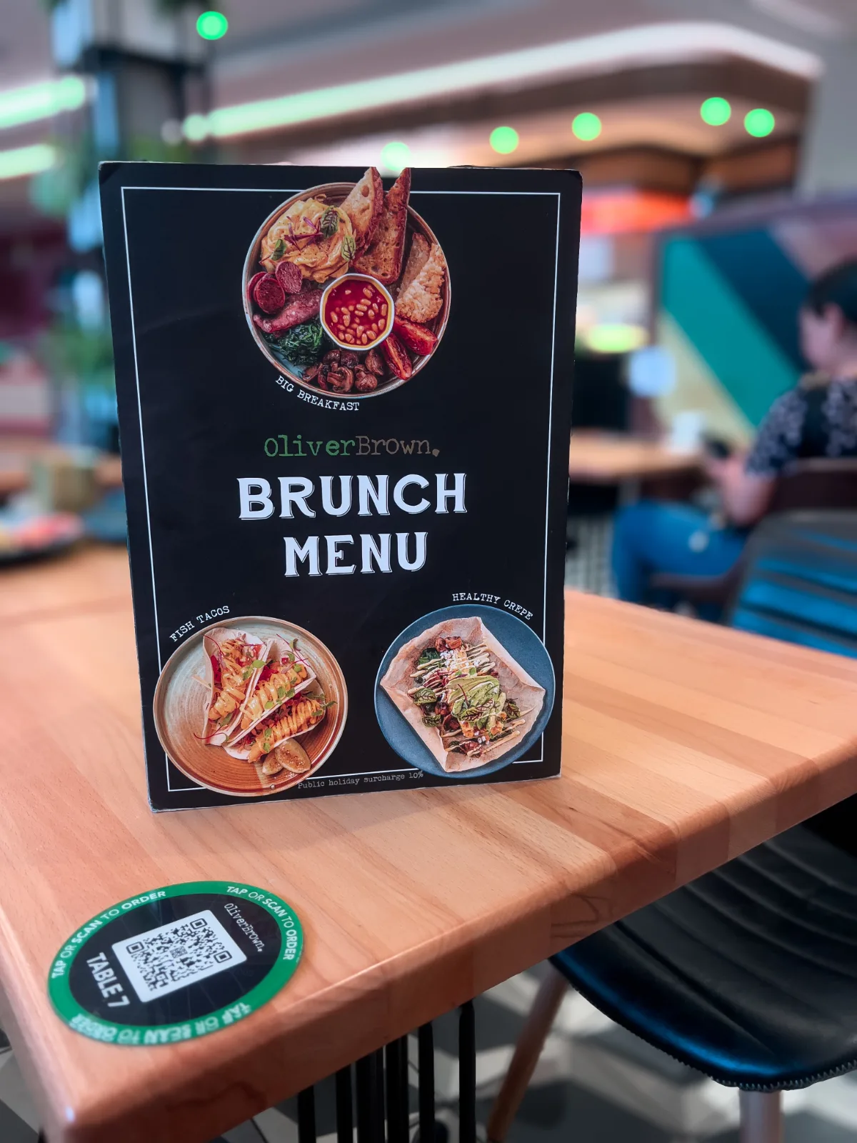 Oliver Brown's brunch menu in Orange, a tempting selection. But there was only one choice.