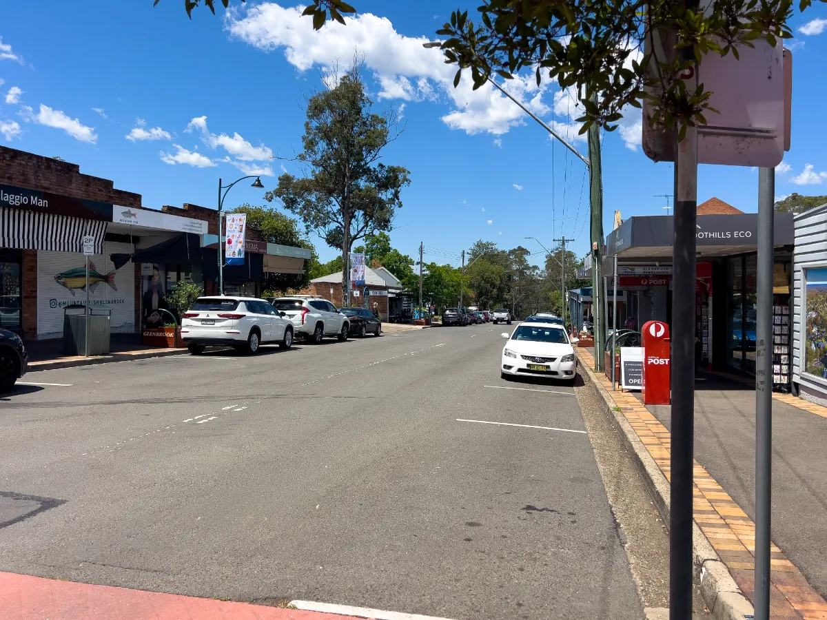 The main street of Glenbrook offers a taste of small-town New South Wales life.