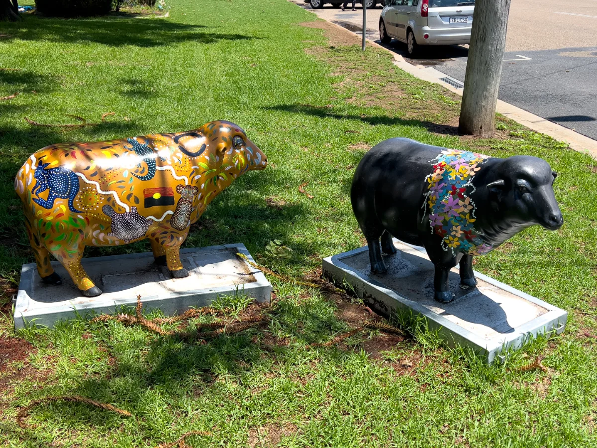 Art imitates life? Or is it the other way around? Boorowa's decorated sheep sculptures bring a touch of whimsy to the town.