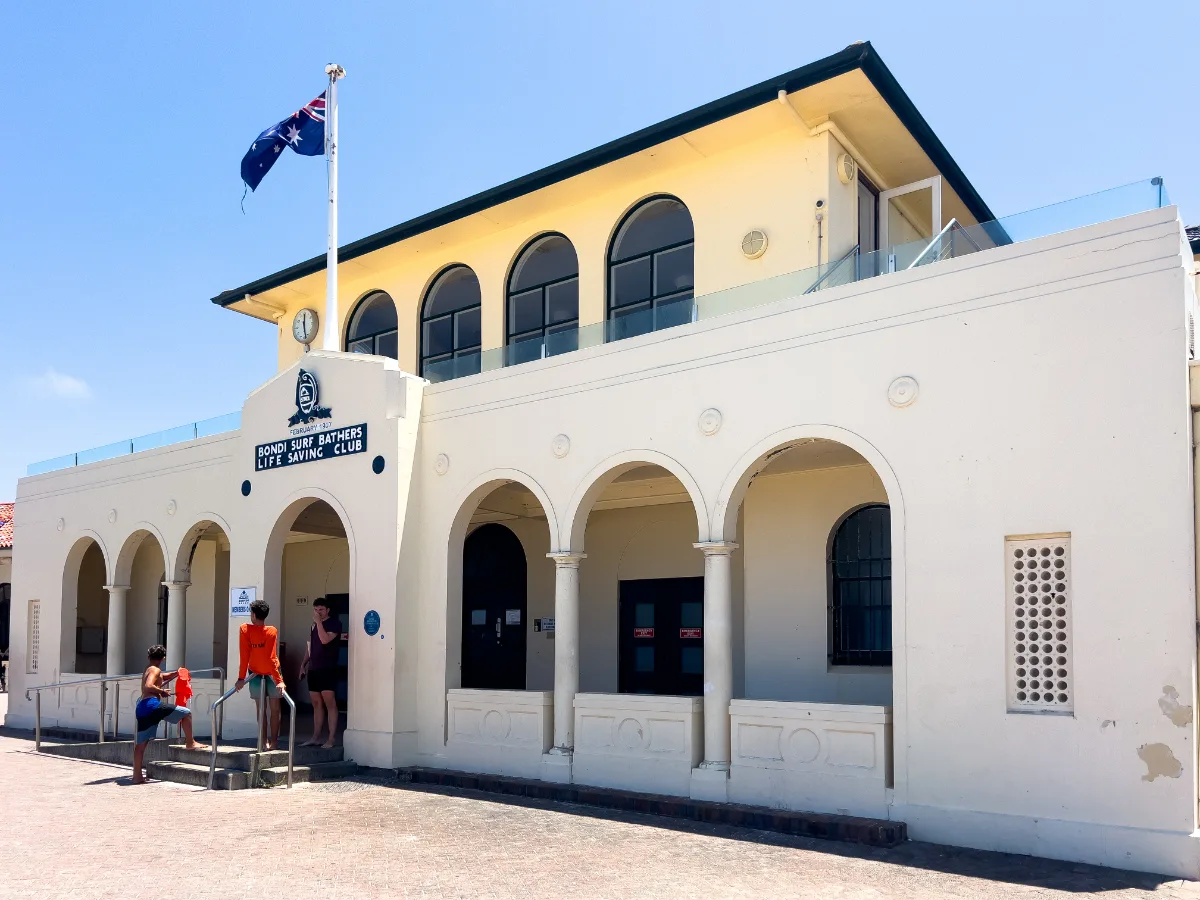 The Bondi Surf Bathers Life Saving Club, a beacon of safety and tradition.