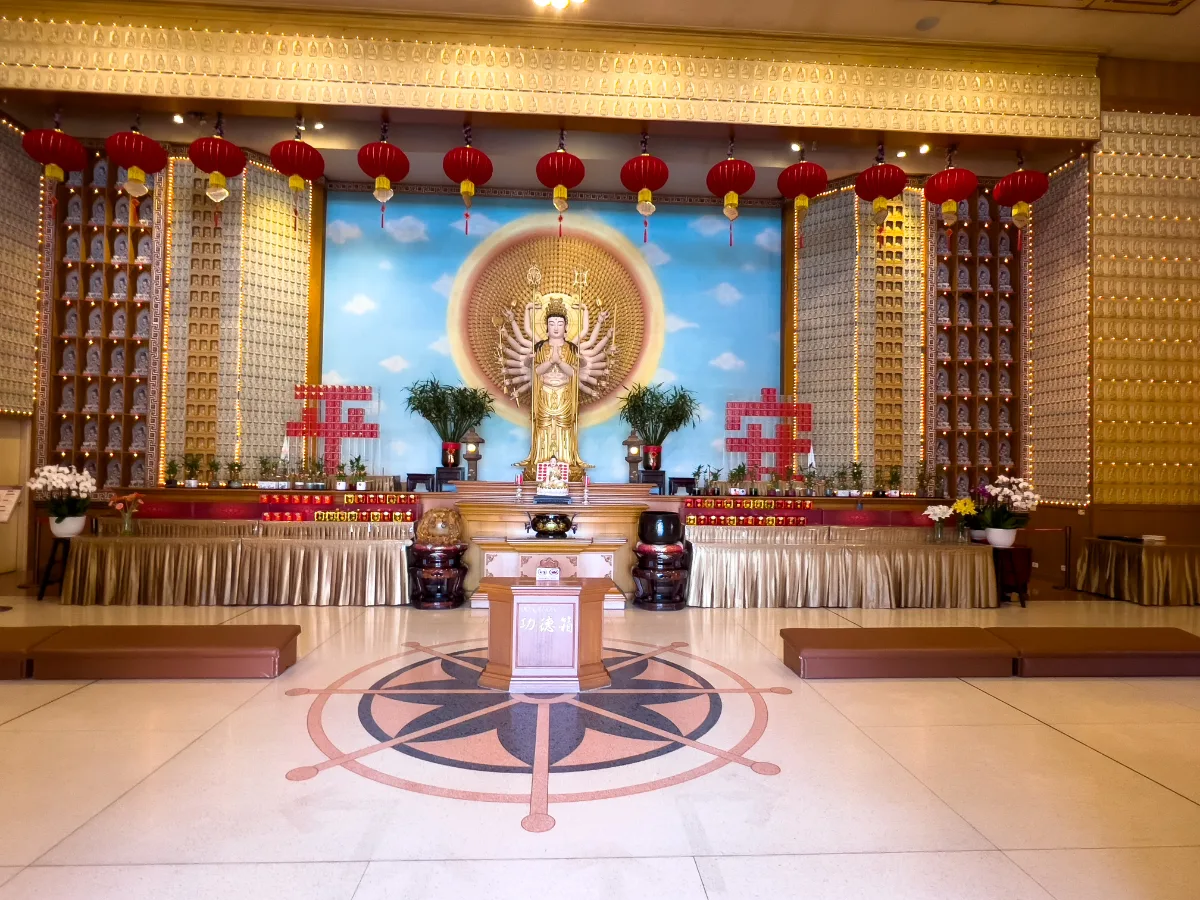 Golden serenity within the main shrine.