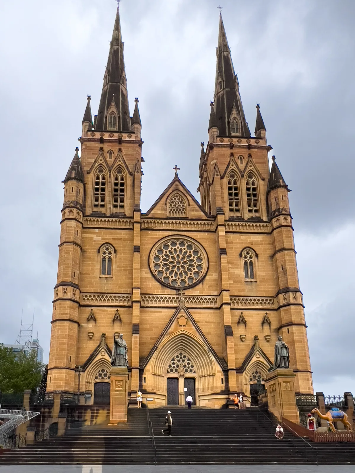 Up close, the intricate detailing of St. Mary's Cathedral is truly breathtaking.