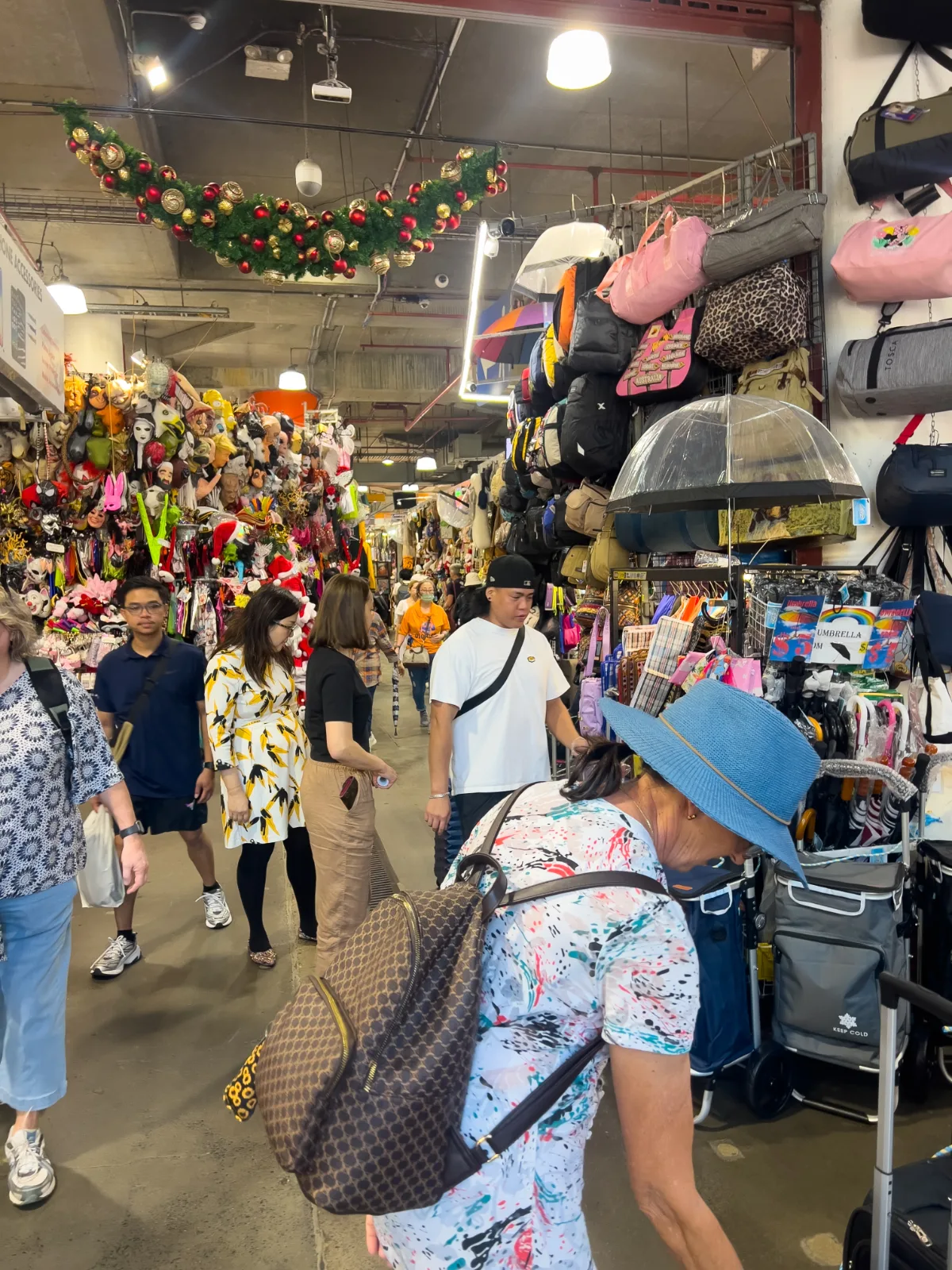 The bustling scene inside Market City in Haymarket, New South Wales.