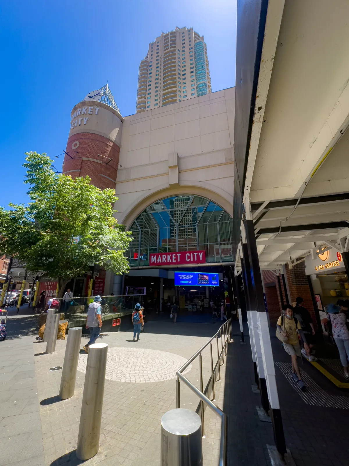 The entrance to Market City, a landmark in Haymarket.