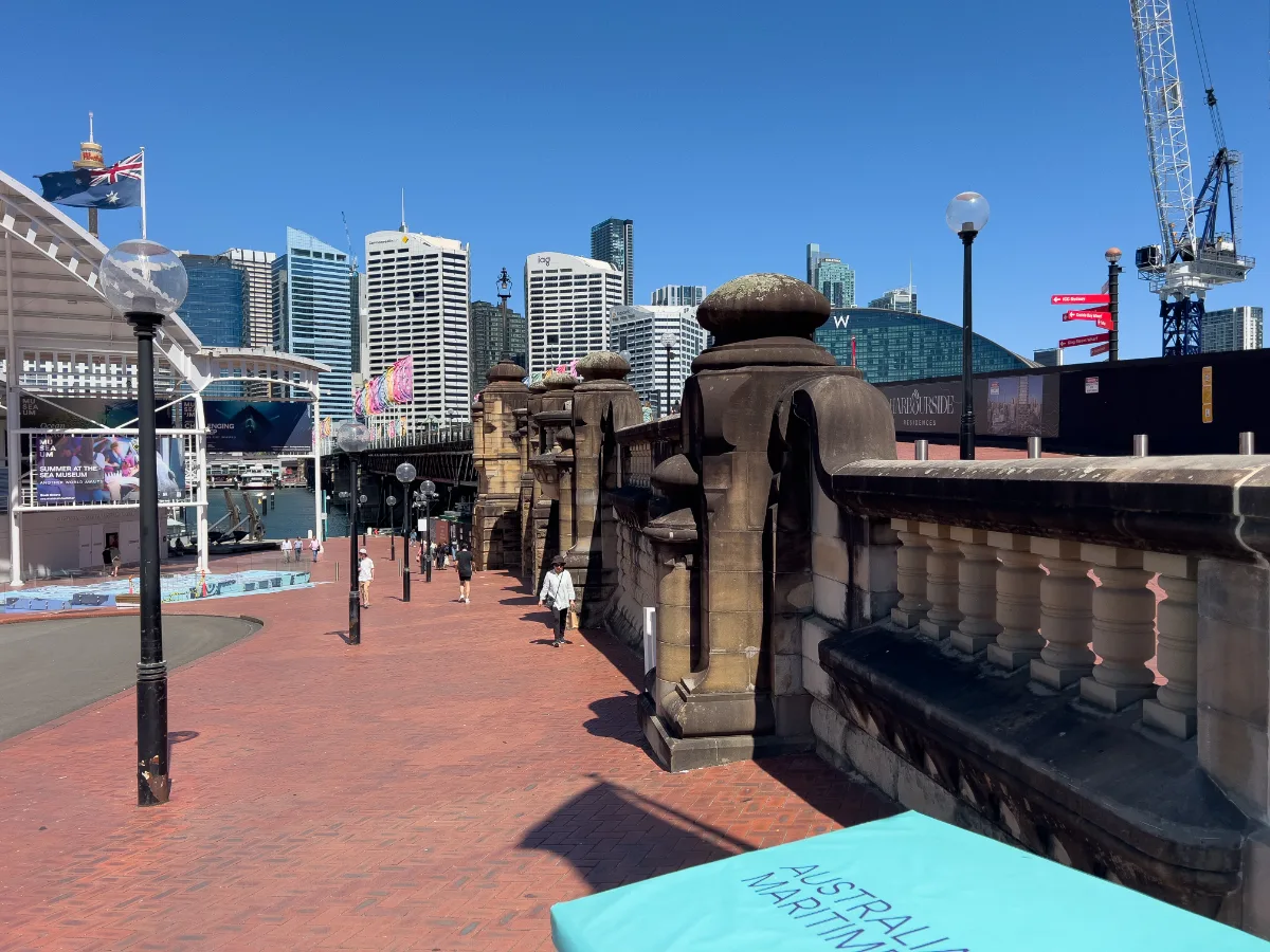 Looking back towards the city from the edge of Circular Quay.