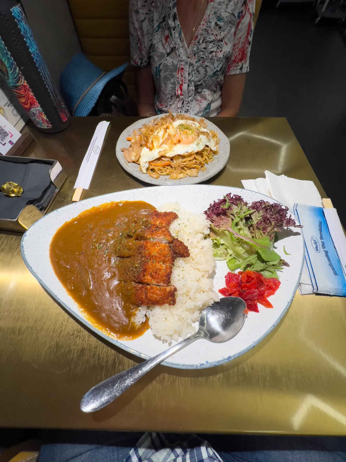 Delicious Japanese curry and noodles, a perfect end to a busy day.